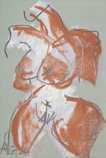 "Figur" Pastellmalerei Kreidezeichnung sig. Unikat Prof.em A. Loeschner-Gornau