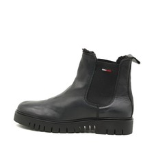 Tommy Hilfiger Damen ENOEN01991 Stiefel Schwarz Leder Chelsea Boots EU 39