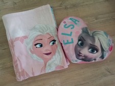 Disney Frozen Fleecedecke und Kissen Anna  Elsa
