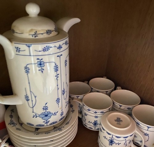 Kaffeeservice blau echt - -, blau/echt