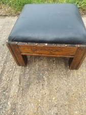 Vintage Holz Polsterbank