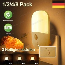 Dimmbar LED Nachtlicht mit Bewegungsmelder Steckdose Nachtlampe Steckdosenlicht