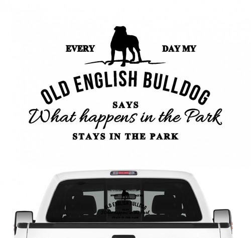 Old english bulldog aufkleber - old,