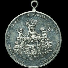 DRESDEN: Alu-Medaille 1896, Glaser & Sohn. AUSSTELLUNG HANDWERK & KUNSTGEWERBE.