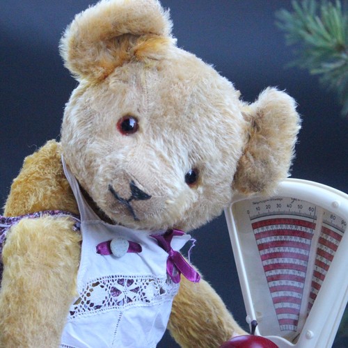 Antiker teddy bär - bär, 53cm