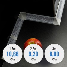 ABSCHLUSSLEISTE 23mm & 37mm Winkelleisten 1,5m 2,5m 3m Tischplatte Arbeitsplatte