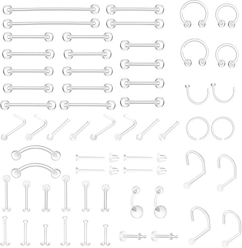Piercing set acryl 60tlg - piercing,