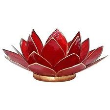 Lotus Teelichthalter rot 1