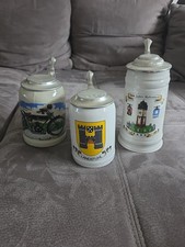 Bierkrug Steinkrug Zinndeckel