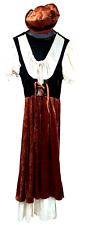 Damen Kostüm Magd Freifrau Kleid Gewand mit Haube Gr. 40