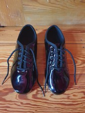 Steppschuhe, schwarz, Lack, Leder, Größe 35, NEUWERTIG!