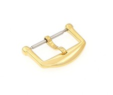 Dornschließe passend für IWC Edelstahl gold poliert, Modell Schaffer 18 mm
