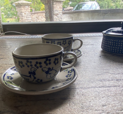 Boleslawiec tasse untertasse - boleslawiec,