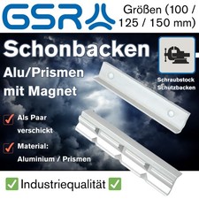 GSR Schonbacken, Schutzbacken für Schraubstock 100/125/150mm Alu/Prismen, Magnet
