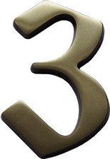 Alpertec Hausnummer 3 Bronze Hausnummern Hausnummerschild