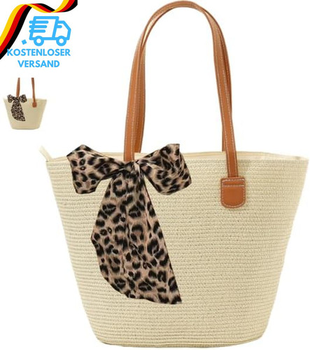 Stroh strandtasche damen mit - strandtasche,