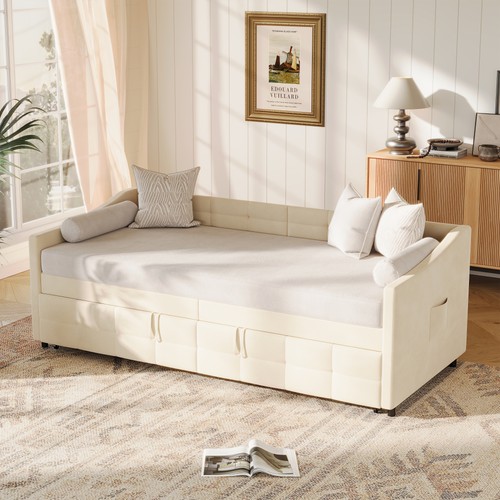 Polsterbett schlafsofa 90x200 - schlafsofa,