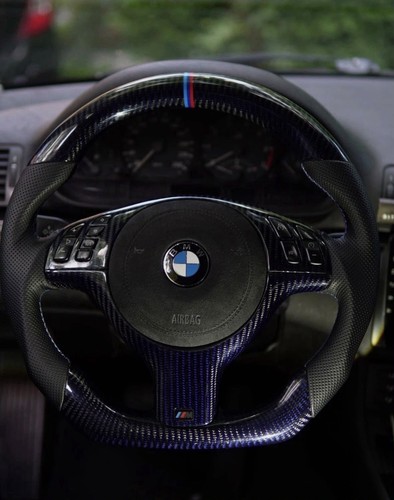 Bmw e46 lenkrad carbon blau - carbon,