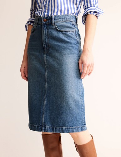 Boden straight denim midi - -,
