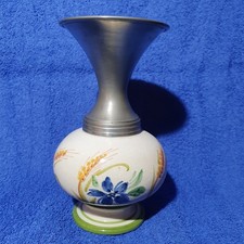 Ziervase | Keramik Zinn Karaffe / Vase 70er Jahre