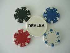 Pokerchips Casino Jetons in 4 Farben - gesamt 197 Stück, plus Pokerkarten