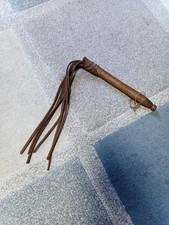 Peitsche Leder Ochsenziemer mit Holzgriff Von 1900