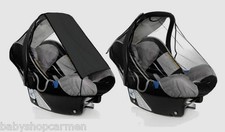  Sonnenschutz Sonnendach Mückennetz Insektenschutz Maxi Cosi Babyschale schwarz