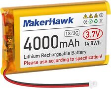 3,7 V 4000 mAh LiPo-Akku wiederaufladbar 1S 3C 124065 Lithium-Polymer-Akku