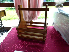 Flaschenkorb Flaschenträger Holz, für 4 Flaschen, Flaschenhalter Vintage 80er