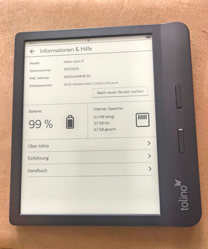 Tolino vision ebook - vision, ebook-reader