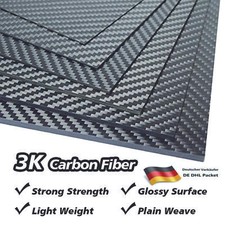 Carbon Platte 0,5mm 1mm 2mm