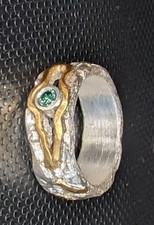 Damenring 8 mm breit, Silber