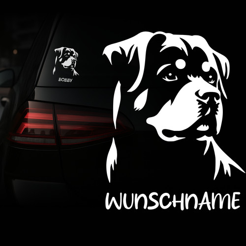 Rottweiler auto aufkleber - rottweiler,