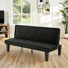 Black 62.99" Futon Sofa Bed