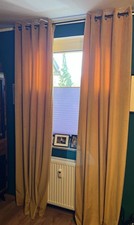 5x Samtvorhänge Villa Blickdicht mit Ösen 100% Polyester Vorhang