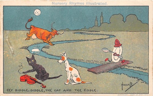 Postkarte comic kinderreim hey - postkarte,