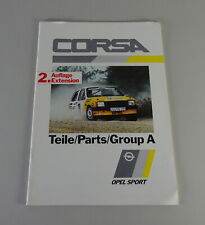 Teilekatalog / Ersatzteilliste Opel Corsa A Rallye Gruppe A Ausgabe 06/1986