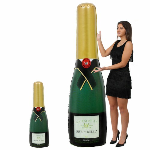 Aufblasbare feier sektflasche - aufblasbare,