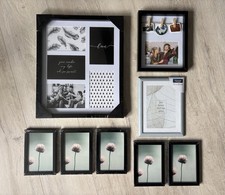 Bilderrahmen 8 Stück Verschiedene Größen Collage 10x15cm 15x20cm Schwarz Silber