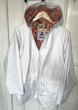 Misty Harbour Regenmantel Friesennerz aus USA - weiß PVC Folie, Futter, M - 42