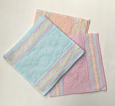 8 Waschlappen Handtuch Seiftücher  30 x 30 cm (Blumen) Seiftuch Seiflappen