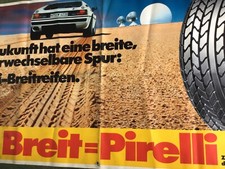PIRELLI Werbung,BMW M1 Werbung,Pirelli P7,Werbebanner,ORIGINAL aus den 80'ern