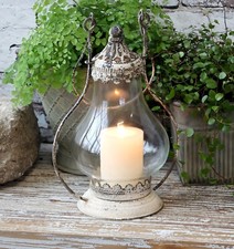 Laterne Lampe Windlicht Vintage Shabby Chic Antique Landhaus Brocante