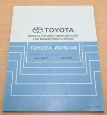 Toyota RAV 4 SXA10 Zusatz Rostschutz Werkstatthandbuch Kollisionsschäden 1994