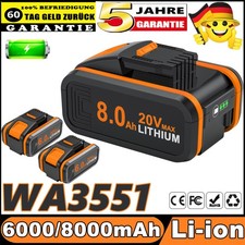 1/2 Für Worx 20V MAX 8000mAh