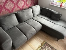 Ecksofa elektrisch ausfahrbar Stein grau leicht gebraucht 