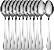 12 Stück Tafellöffel Edelstahl Menülöffel Esslöffel Suppenlöffel Küche Löffel DE