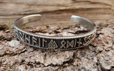 Armreif Valknut Odin Wikinger Armband Runen  K19.8 Mittelalter Massiv Herren
