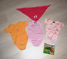 Kleiderpaket Sanetta, Ergee...6 Teile Gr. 50/56 plus Schühchen u. Bilderbuch