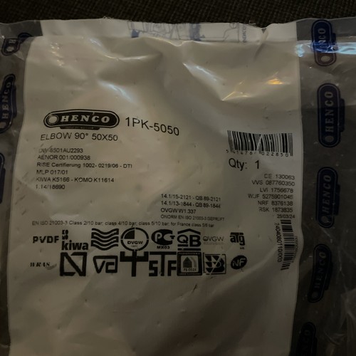 Henco winkel 50x50 - 50x50, pvdf